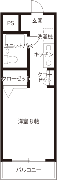 メゾンUQ 神戸学院大学まで徒歩9分 間取り図