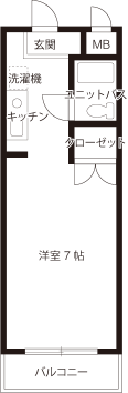 エヴァンスⅡ 神戸学院大学まで徒歩13分 間取り図